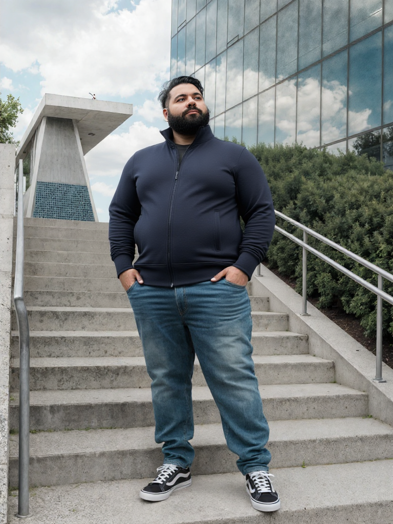 Felpa Uomo “Alabama” – Zip Intera – Taglie Forti 2XL–5XL – Nera o Blu Navy