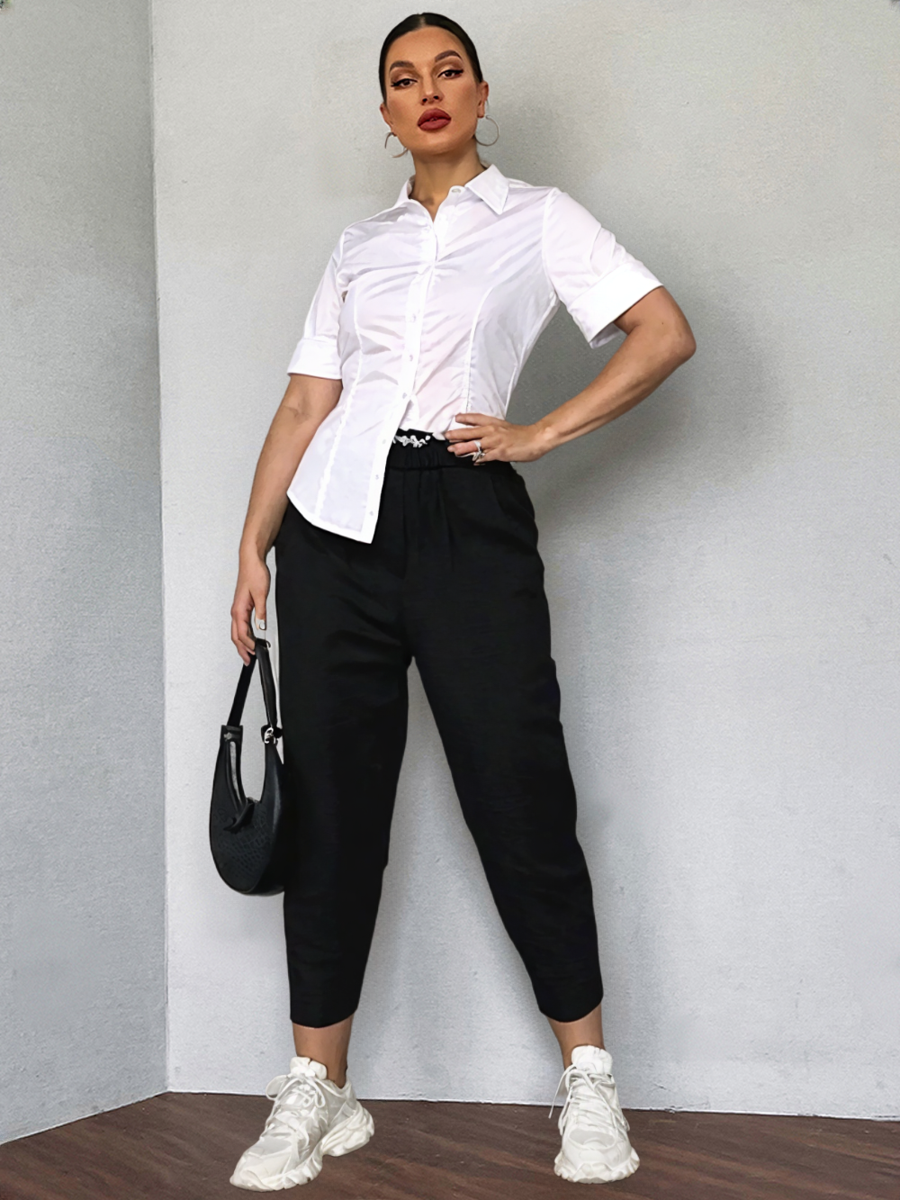 Pantaloni sportivi con gamba dritta