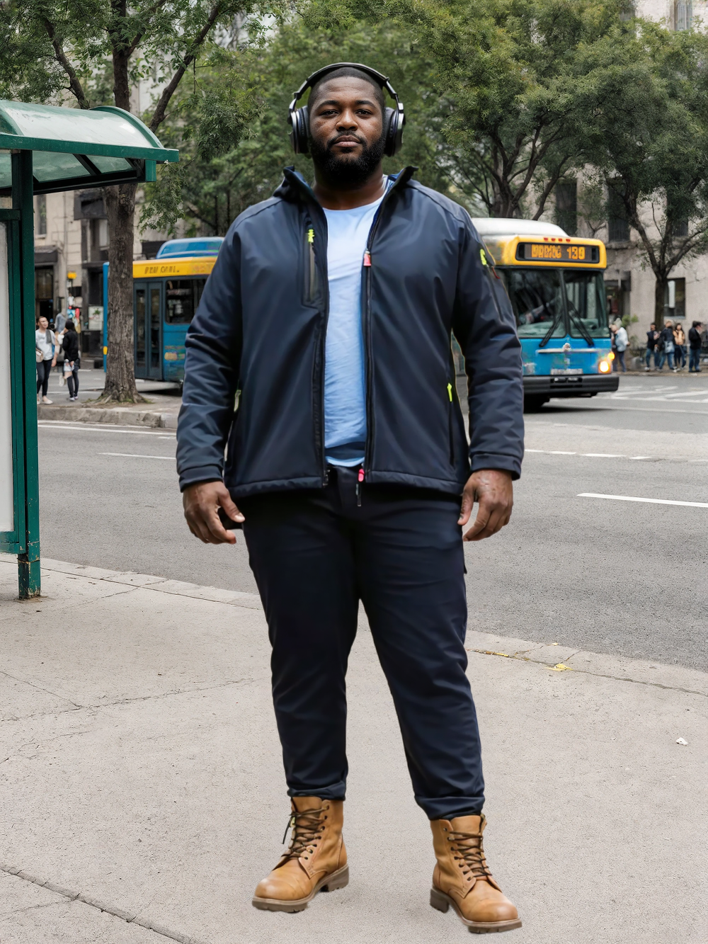 Giacchetto Soft-Shell Uomo “Creek Pad” – Impermeabile, Imbottito – Taglie Forti 2XL–4XL