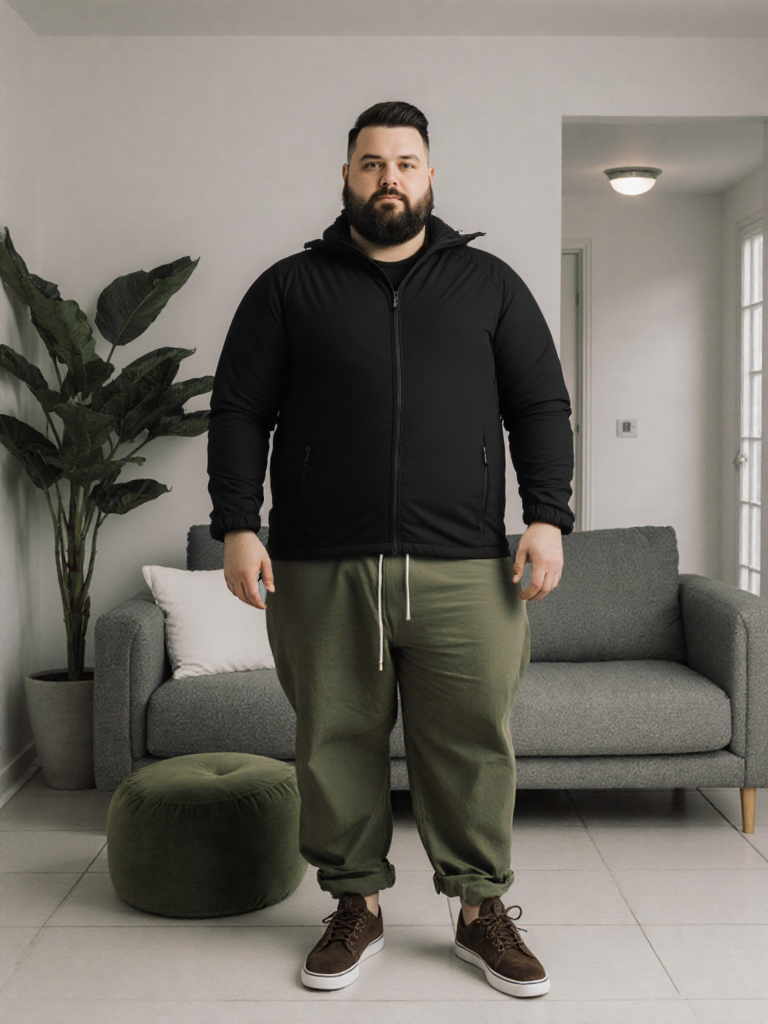 GIACCONE / SOFTSHELL UOMO – “GALE” – Taglie Forti 2XL–4XL – Nero o Blu Navy