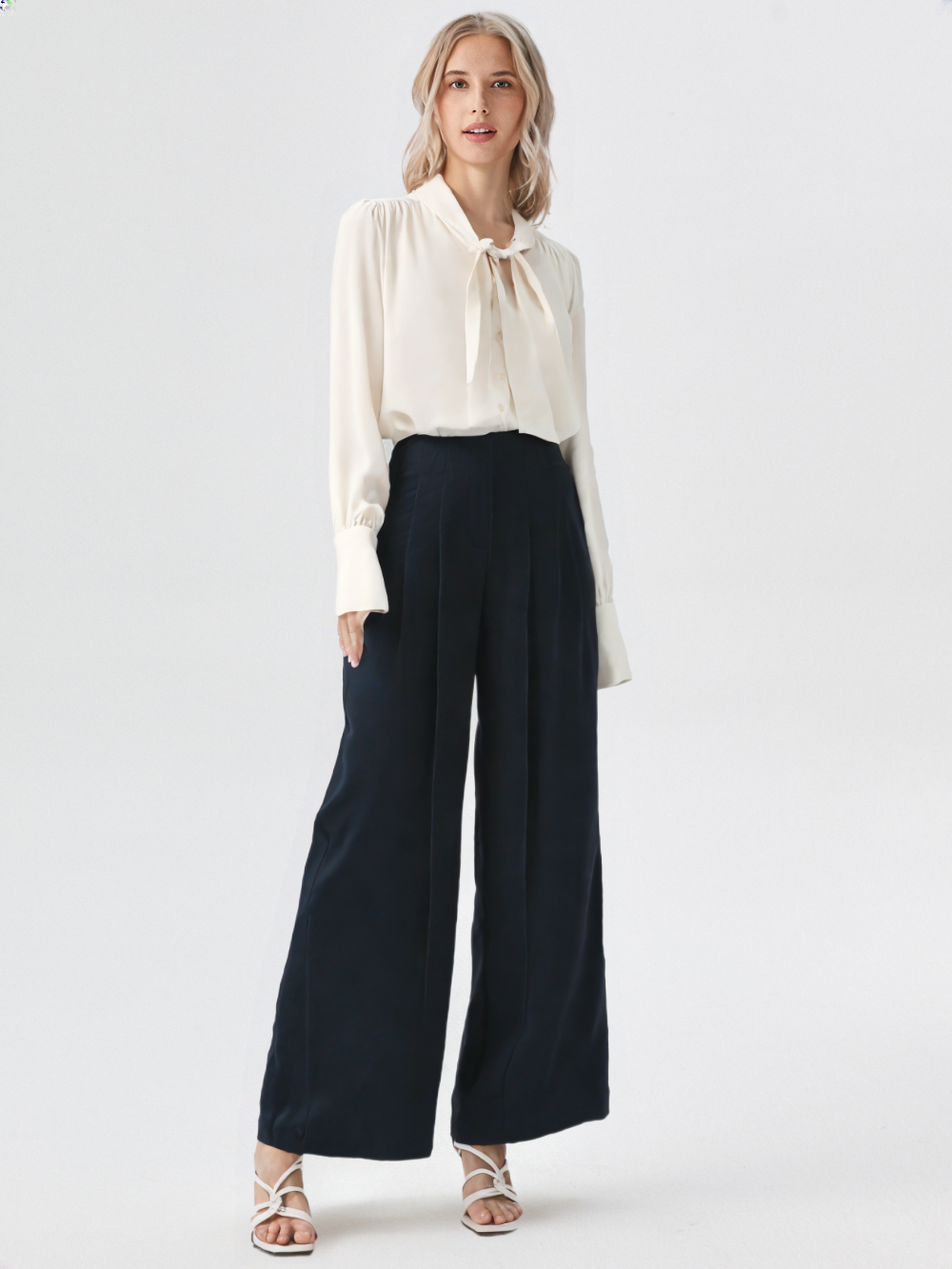 Pantaloni Eleganti a Gamba Larga